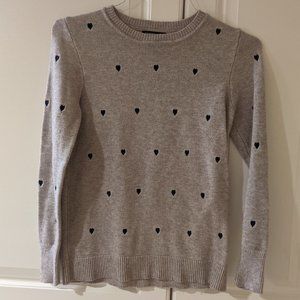SALE - Gray Heart Design Sweater